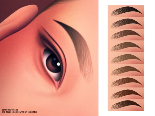 Mix Fox Arch Brows by cosimetic - The Sims 4 Custom Content