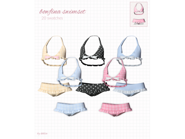 Maxis Match bowfina swimset by khlia - The Sims 4 Custom Content