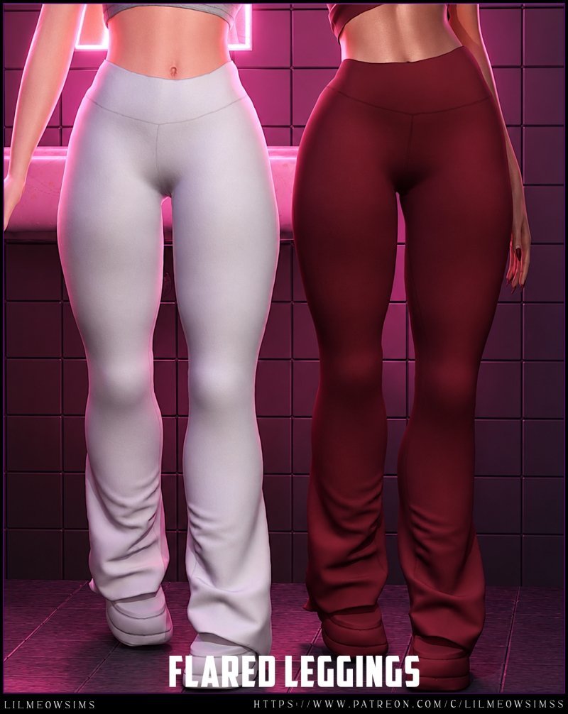 Alpha Flared Leggings by liilmeowsims - The Sims 4 Custom Content