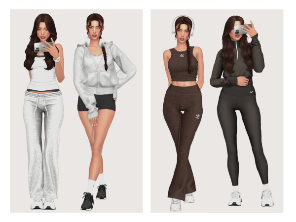 Mix NEUTRAL FITNESS WEAR by biancml - The Sims 4 Custom Content