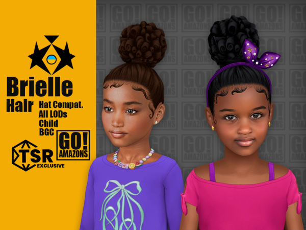 Maxis Match Brielle Hair - The Sims 4 Custom Content