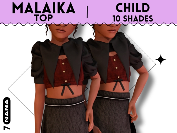 Maxis Match 7NANA (Malaika) Shirt for Child - The Sims 4 Custom Content