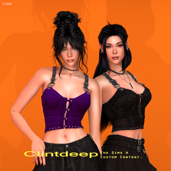 Alpha Clintdeep Aphrodite Bustier Crop Top by clintdeep - The Sims 4 Custom Content
