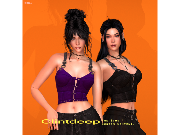 Alpha Clintdeep Aphrodite Bustier Crop Top - The Sims 4 Custom Content