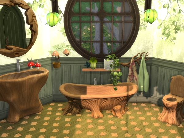 Alpha Fairy Treehouse Bathroom - The Sims 4 Custom Content