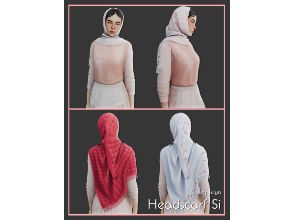 Maxis Match Headscarf Si by HelenaVtulya - The Sims 4 Custom Content