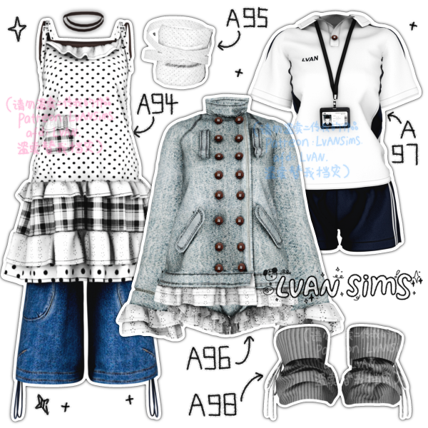 Alpha [LVAN]Collection 14 A94 A95 A96 A97 A98 by simsfinds - The Sims 4 Custom Content