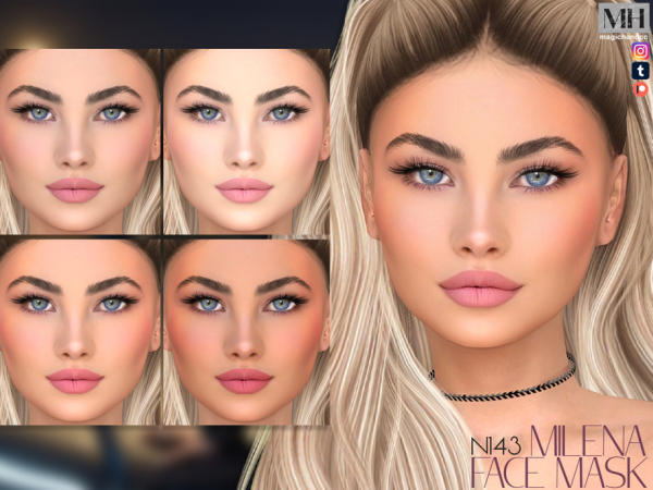 Alpha Milena Face Mask by MagicHand - The Sims 4 Custom Content