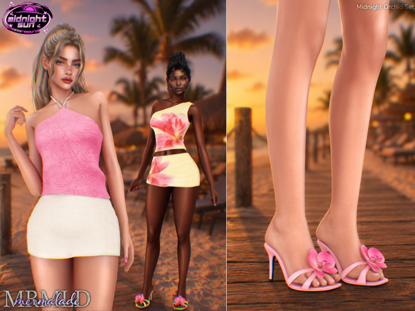 Alpha Midnight Orchid Set - The Sims 4 Custom Content