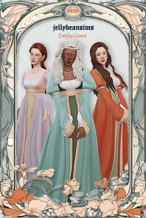 Maxis Match [jellybeansims] EmiliaGown by simsfinds - The Sims 4 Custom Content
