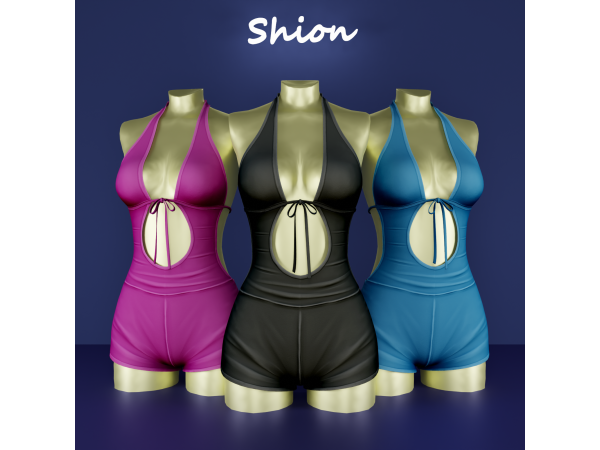 Alpha Shion Hera City Pop Playsuit - The Sims 4 Custom Content
