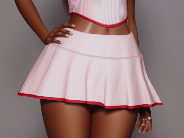 Alpha CANDYPAINT Skirt - The Sims 4 Custom Content