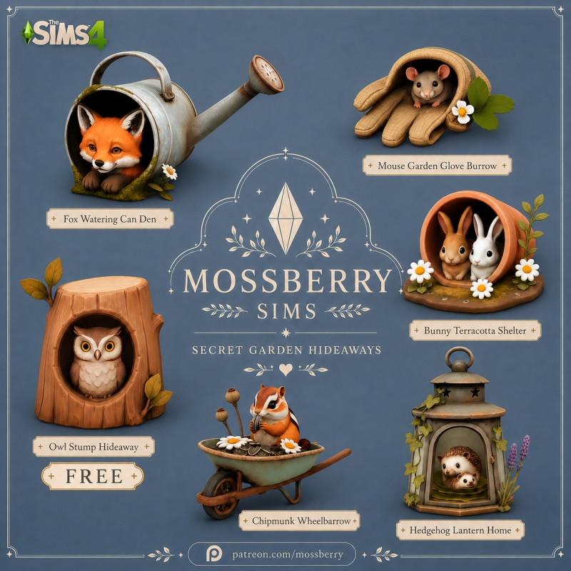 Mix Secret Garden Hideaways - The Sims 4 Custom Content