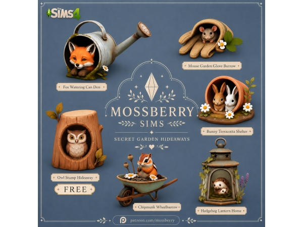 Mix Secret Garden Hideaways - The Sims 4 Custom Content