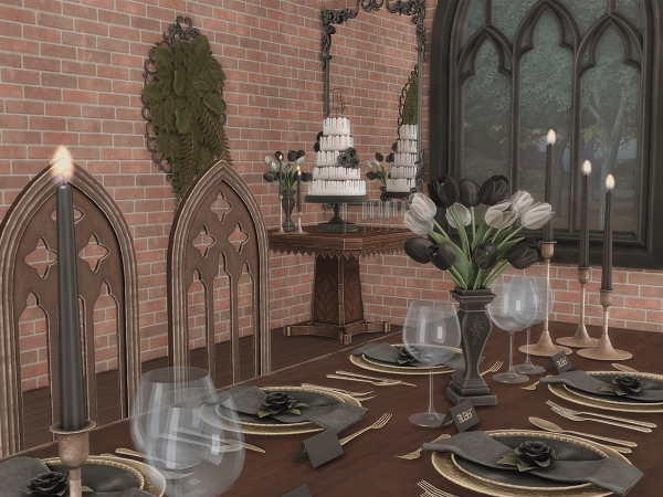 Alpha Goth Wedding Reception Part 1 - The Sims 4 Custom Content