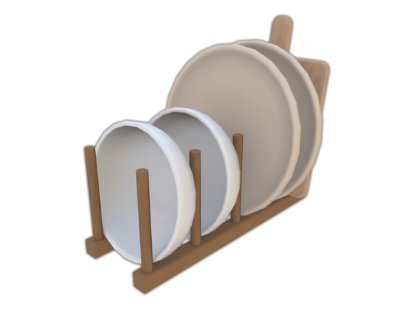 Maxis Match Comiko Modern Farm Kitchen Plate Rack - The Sims 4 Custom Content