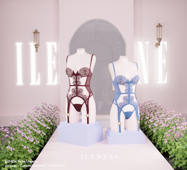 Alpha ILN Orika Lingerie by ilenes4 - The Sims 4 Custom Content