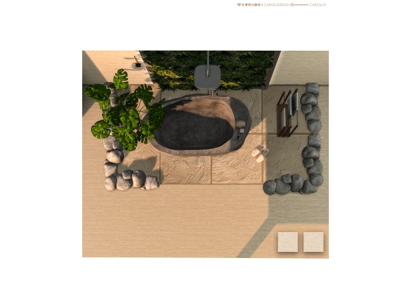 Alpha Travertino Floor - The Sims 4 Custom Content