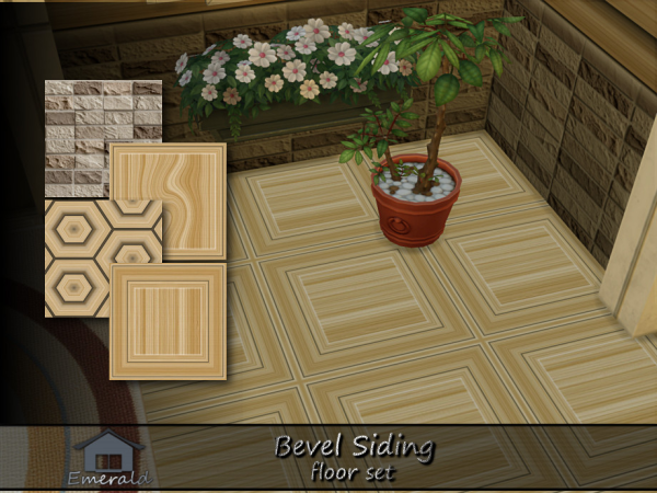 Alpha Bevel Siding floor set by Emerald - The Sims 4 Custom Content