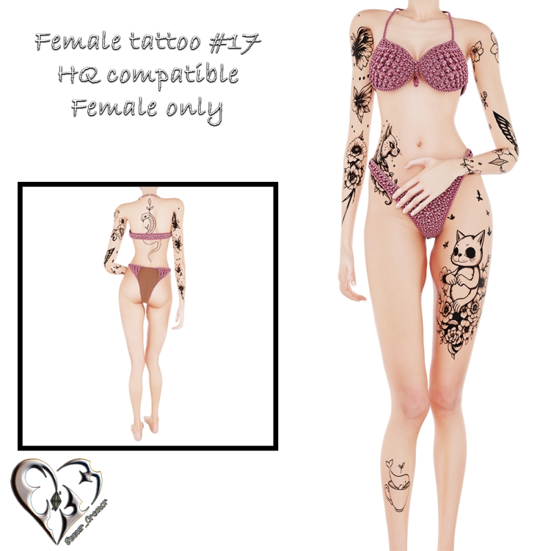 Mix Female tattoo 17 by simmer_creator - The Sims 4 Custom Content