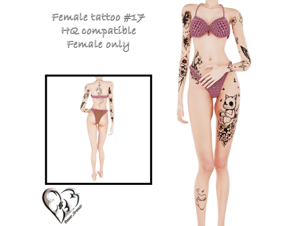 Mix Female tattoo 17 - The Sims 4 Custom Content