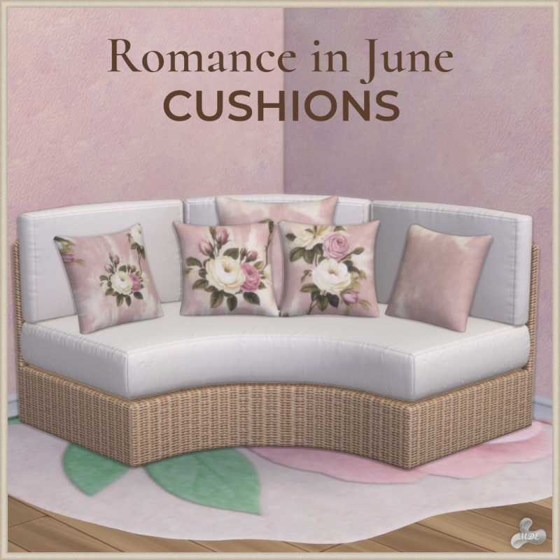 Maxis Match Romance in June Cushions by mde - The Sims 4 Custom Content