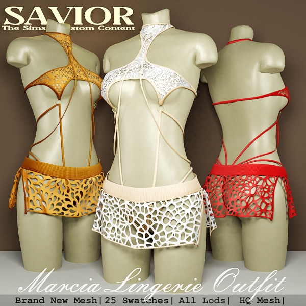 Alpha Svr_Marcia Astudillo Lingerie Outfit by saviorts4 - The Sims 4 Custom Content