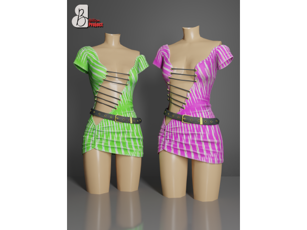 Alpha BillionProject Adelia Mini Dress - The Sims 4 Custom Content