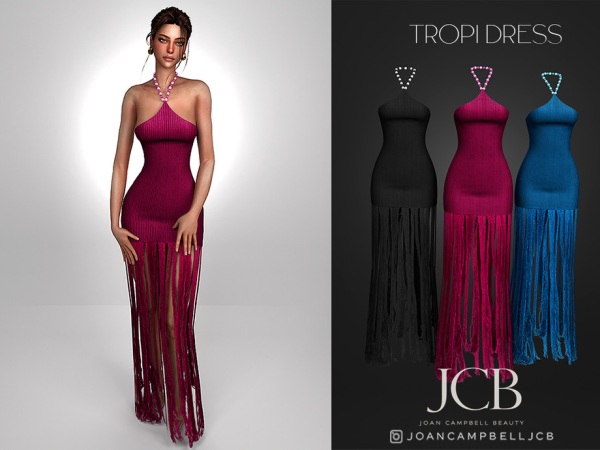 Alpha TROPI DRESS by Joan_Campbell_Beauty_ - The Sims 4 Custom Content