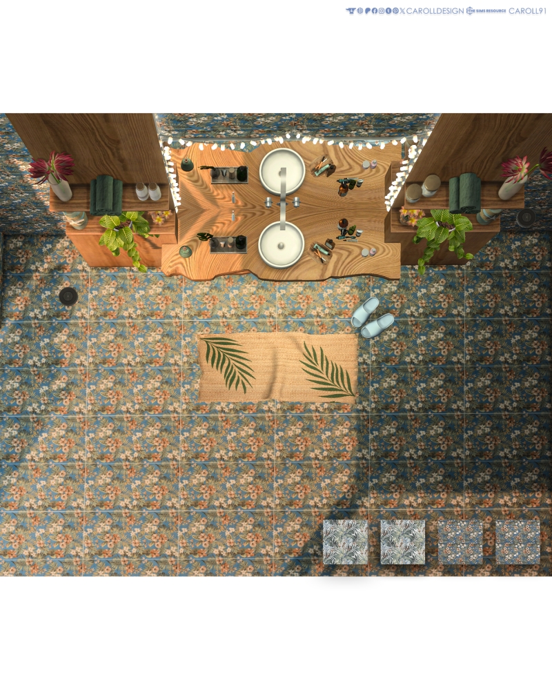 Alpha Tropico Floor by carolldesign - The Sims 4 Custom Content