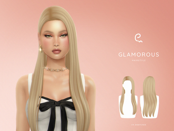Maxis Match Glamorous Hairstyle by Enriques4 - The Sims 4 Custom Content