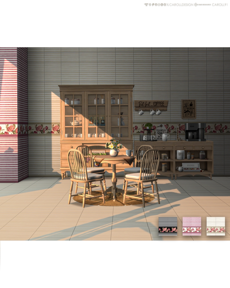 Alpha Campagna Wall 2 by carolldesign - The Sims 4 Custom Content