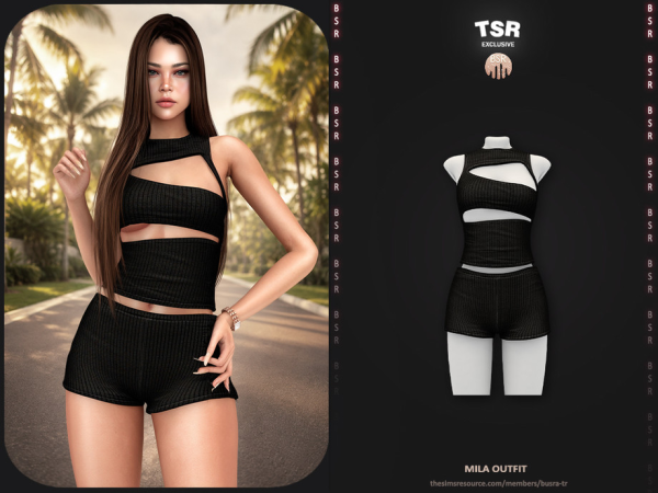 Alpha SET Mila Outfit - The Sims 4 Custom Content