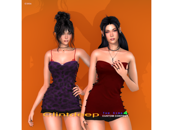 Alpha Clintdeep Luna Mini Dress - The Sims 4 Custom Content