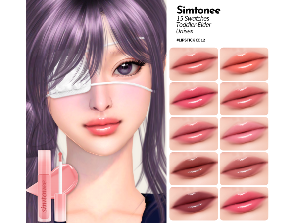 Alpha Simtonee Lipstick 12 by Simtonee - The Sims 4 Custom Content