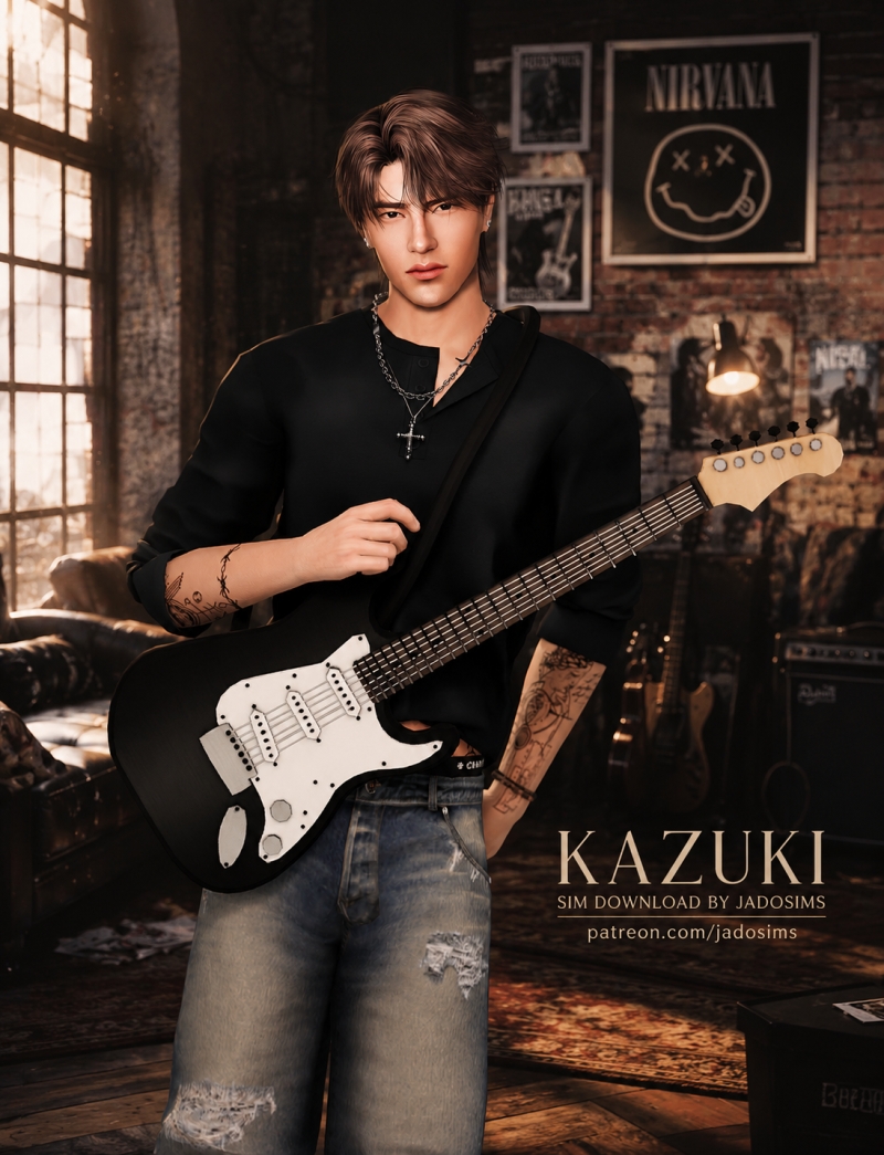 Alpha Kazuki (Sim Download) by shopwithflynnn - The Sims 4 Custom Content