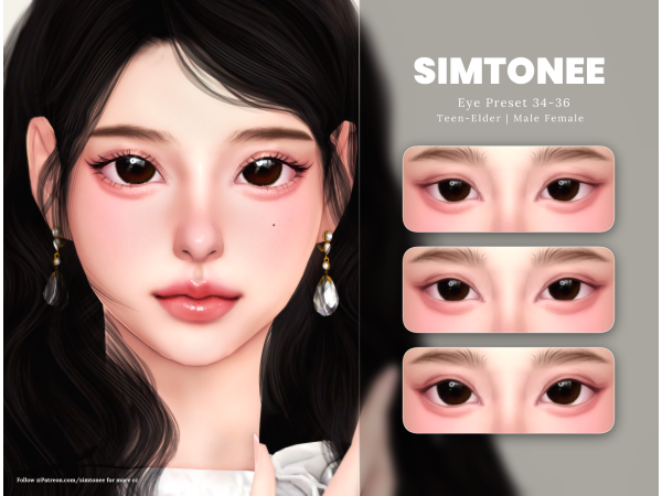 Mix Simtonee Eye Preset 34 36 - The Sims 4 Custom Content