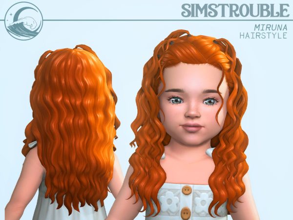 Maxis Match Miruna Hairstyle Set Toddlers Conversion by simstrouble - The Sims 4 Custom Content
