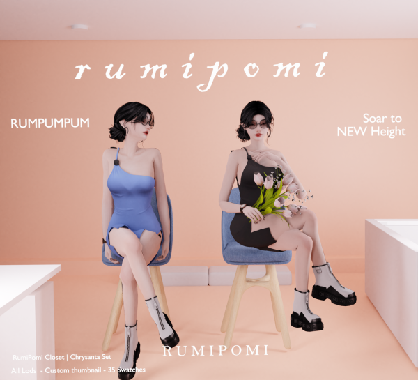 Alpha Rumpumpum_Chrysanta Outfit by rumi_pomi - The Sims 4 Custom Content