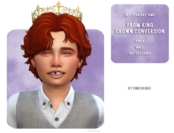 Mix Prom King Crown Child Conversion by simsfinds - The Sims 4 Custom Content