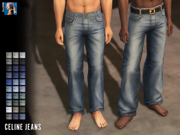 Maxis Match Celine Jeans Set for Masculine by rustys_cc - The Sims 4 Custom Content