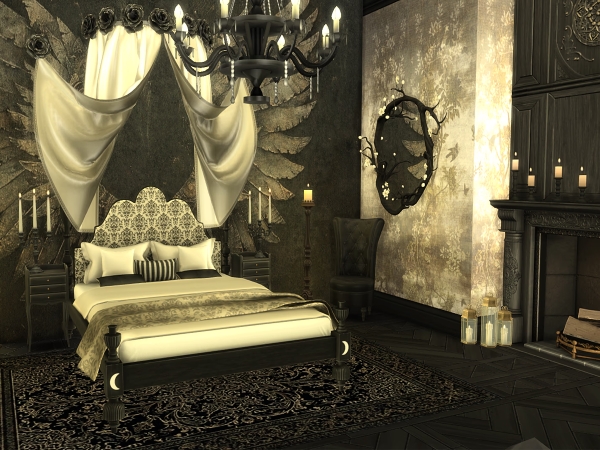 Alpha Goth Wedding Bedroom Part 1 - The Sims 4 Custom Content