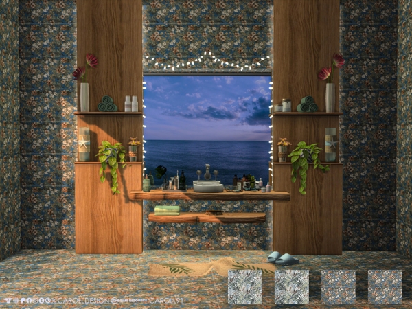 Alpha Tropico Wall - The Sims 4 Custom Content