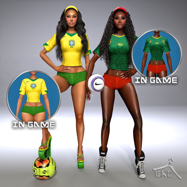 Alpha SOCCER CVNTY SET by simsfinds - The Sims 4 Custom Content