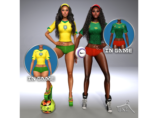 Alpha SOCCER CVNTY SET by Baddiexsimmer - The Sims 4 Custom Content
