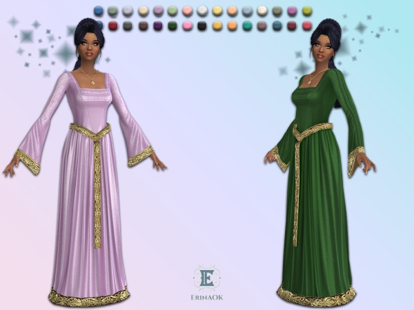 Mix ErinAOK Women's Matilda Gown 062626 - The Sims 4 Custom Content