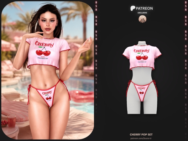 Alpha Cherry Pop Set P272 - The Sims 4 Custom Content