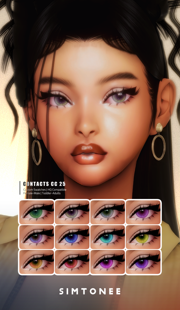 Mix Simtonee Eye Contacts 25 by simsfinds - The Sims 4 Custom Content
