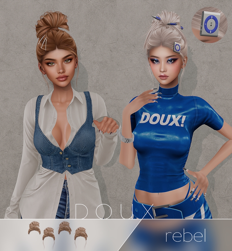 Alpha DOUX REBEL HAIRSTYLE by douxhair - The Sims 4 Custom Content