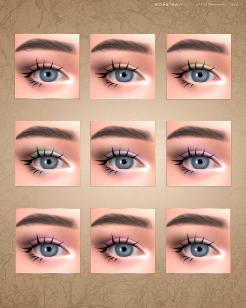 Alpha Eyeshadow 63 HQ by carolldesign - The Sims 4 Custom Content